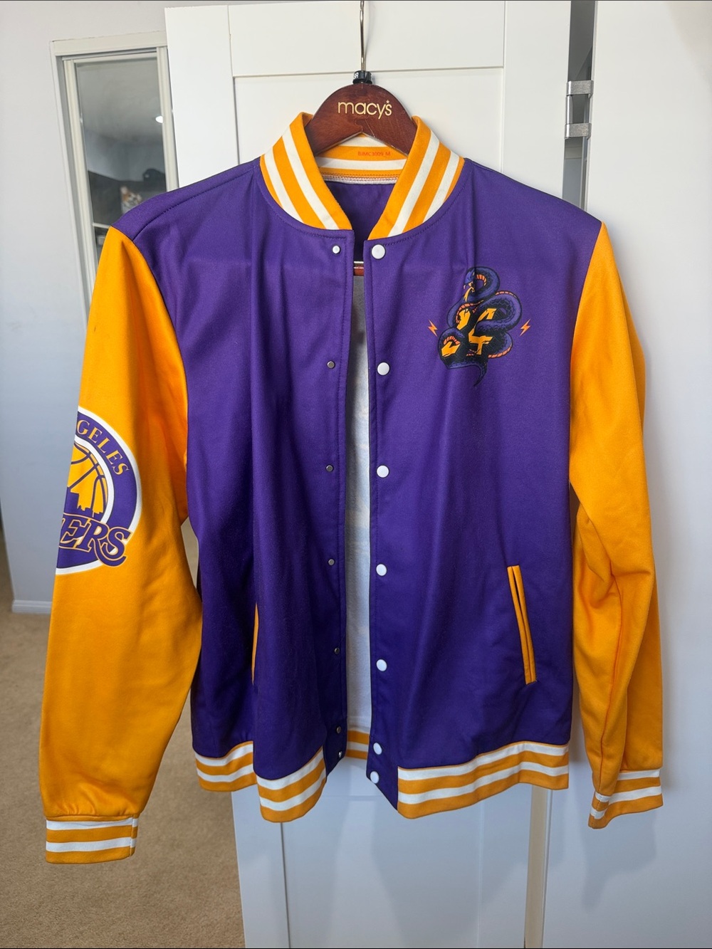 lakers button jacket